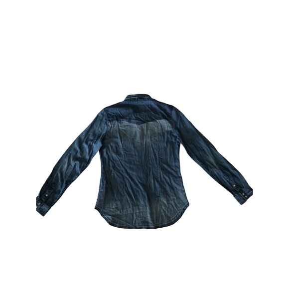 American Eagle Outfitters Boyfriend Fit Button Front Denim Shirt Size Small NWT - Picture 5 of 16